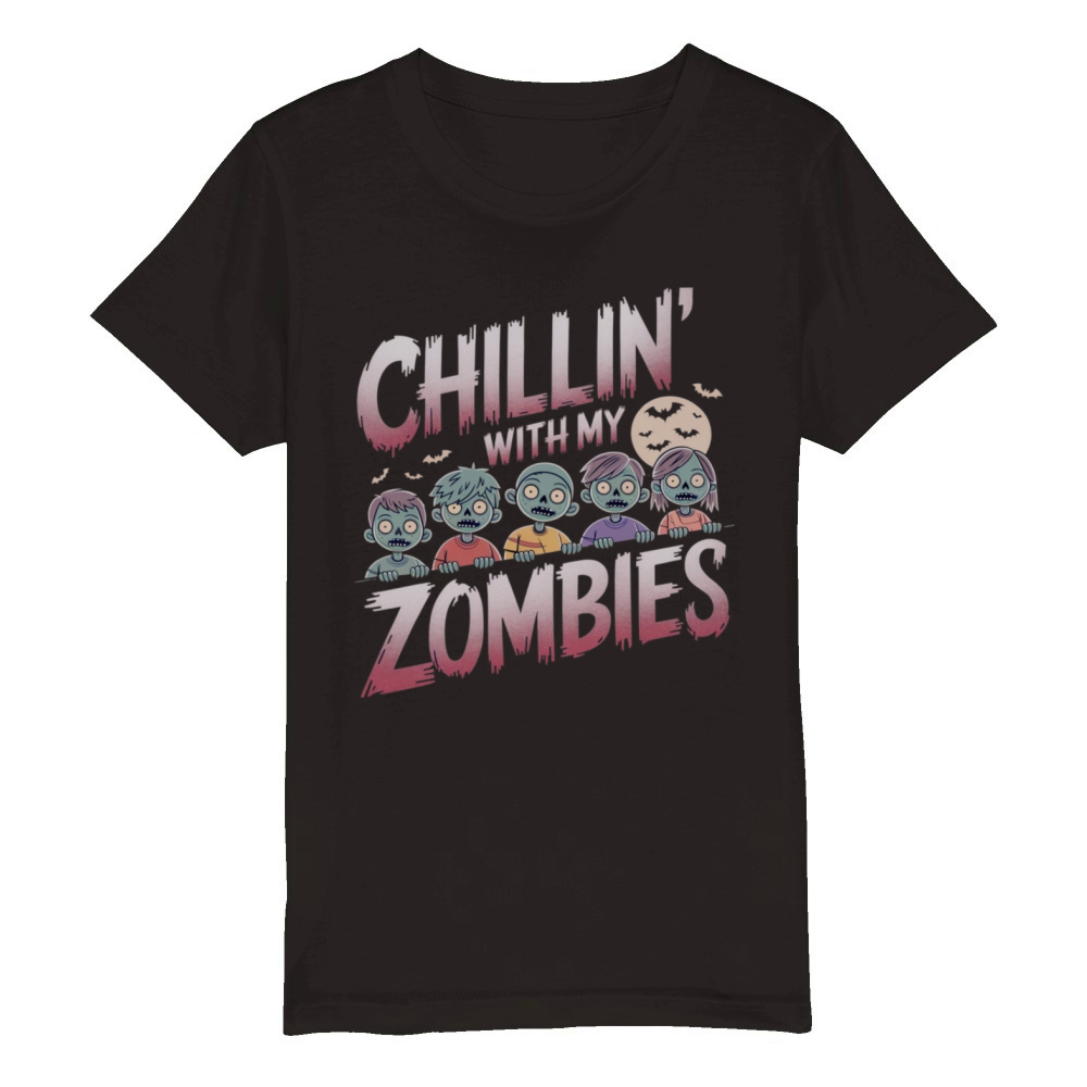Spooky Chillin Organic Kids Crewneck T-shirt