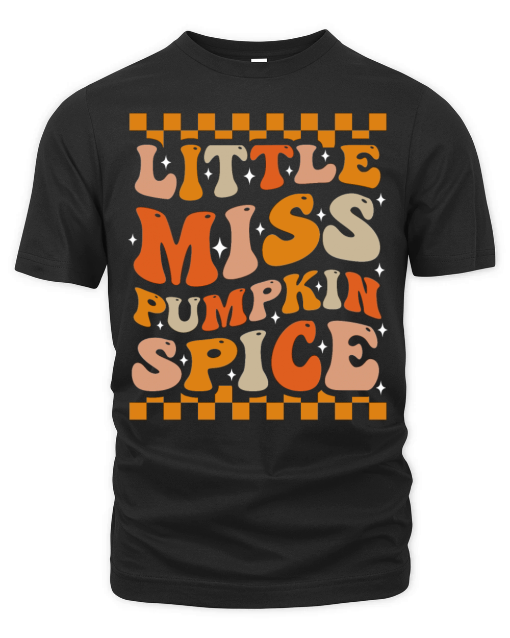 Little Miss Pumpkin Spice Groovy Fall Organic Unisex T-shirt
