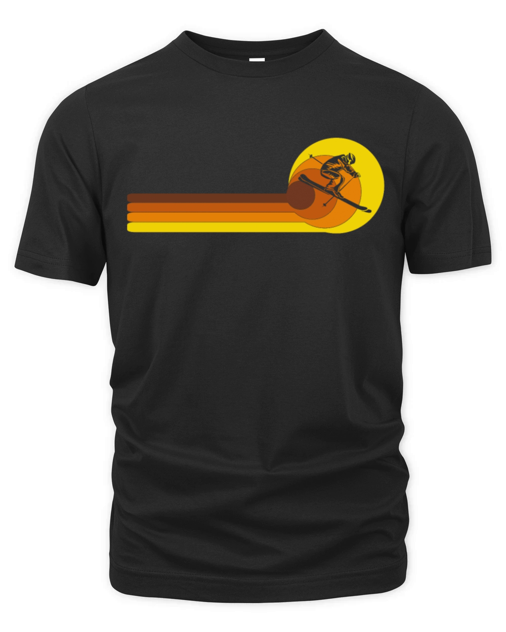 Ski Skilift Skiing Skiers Vintage Birthday Skier Organic Unisex T-shirt