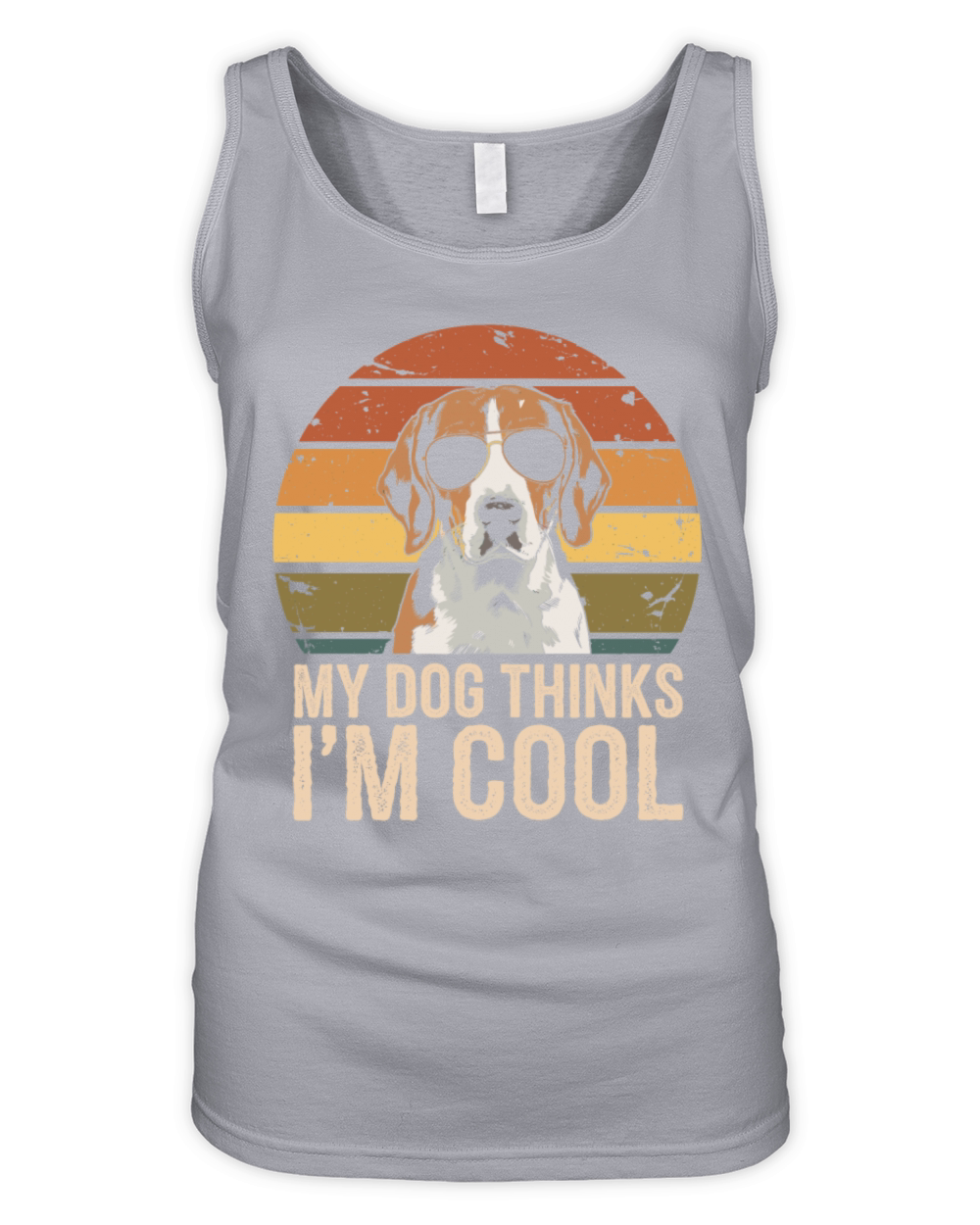 Beagle My Dog Thinks Im Cool Organic Women's Tank Top