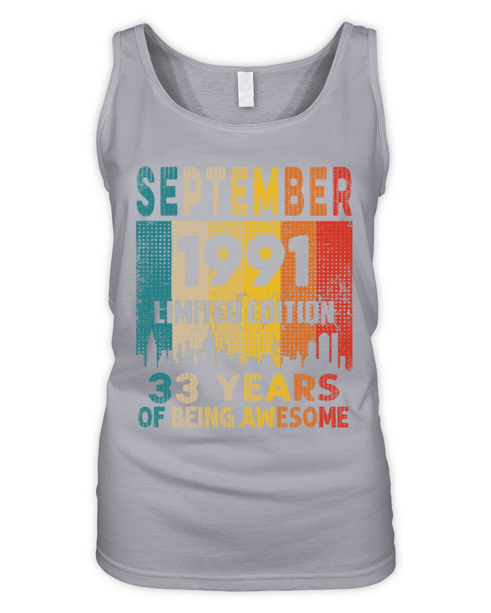 Born in SEPTEMBER 1991 Vintage 33rd Birthday Gift Organic Women's Tank Top
