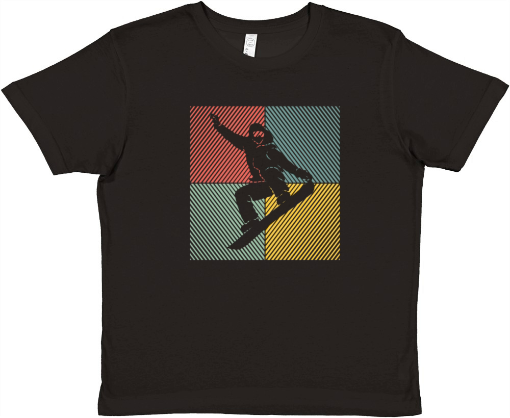 Snowboard Snowboarding Skilift Vintage Snowboarder Premium Kids Crewneck T-shirt