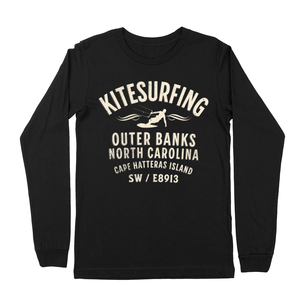 Kitesurfing Outer Banks Nth Carolina Premium Long Sleeve