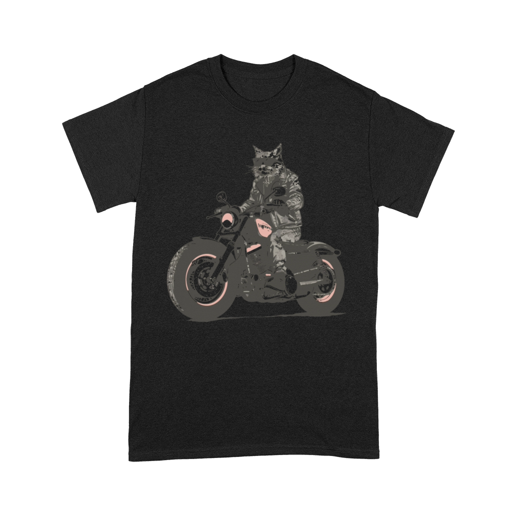 Cat Biker Motorcycle Chopper Cat Vintage Premium T-shirt