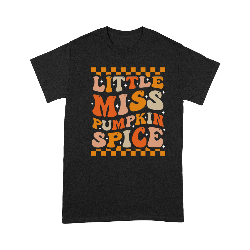 Little Miss Pumpkin Spice Groovy Fall Premium T-shirt