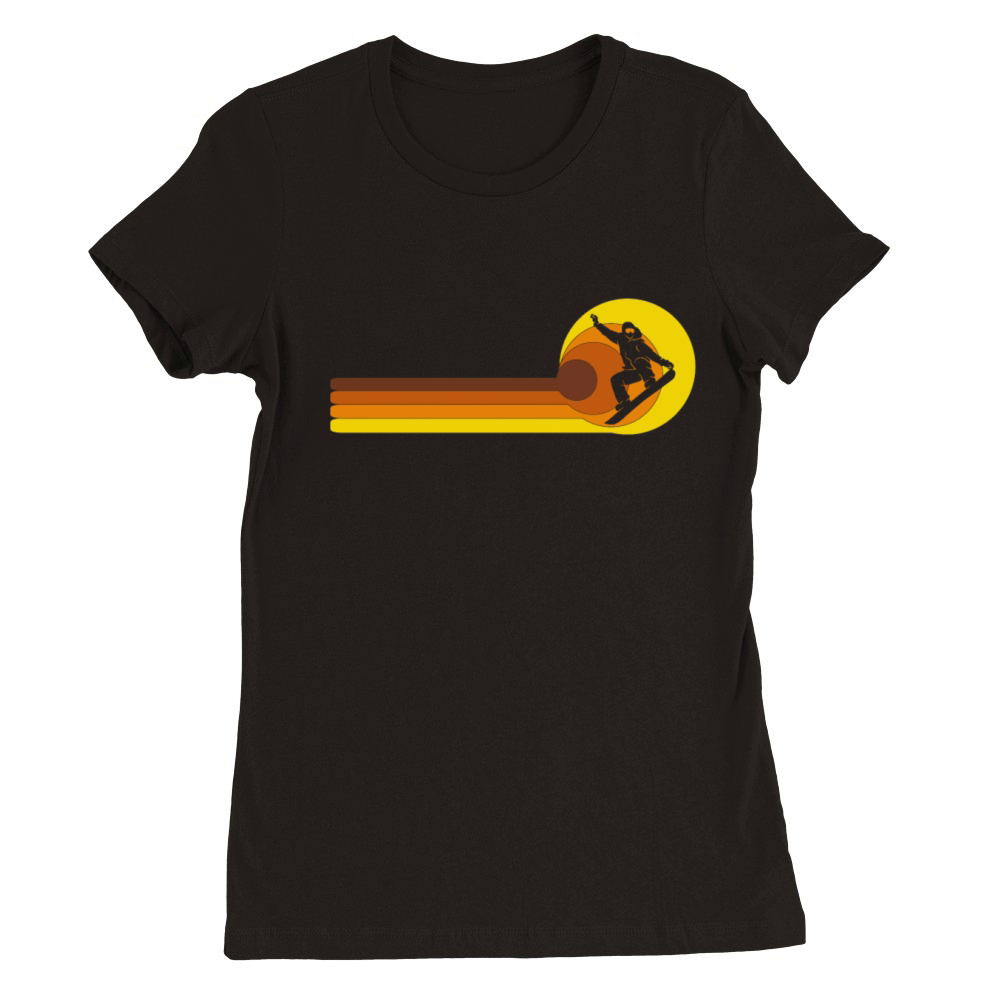 Snowboard Snowboarding Skilift Vintage Snowboarder Premium Womens Crewneck T-shirt