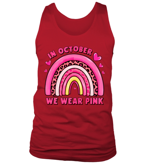 In October We Wear Pink Leopard Tank Top Unisex