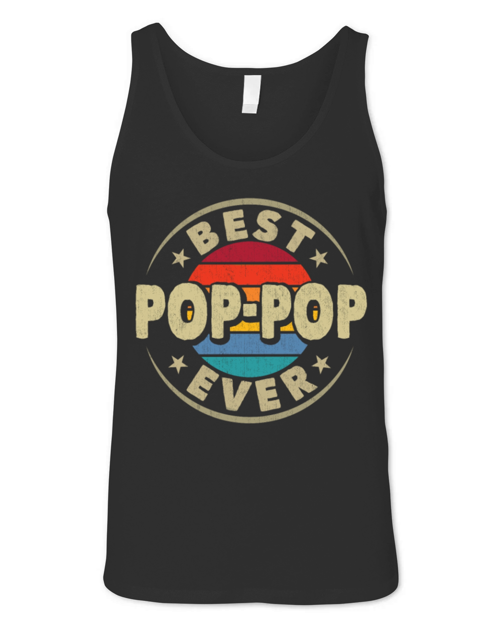 Best Pop-Pop Ever Vintage Grandad Fathers Day Unisex Jersey Tank