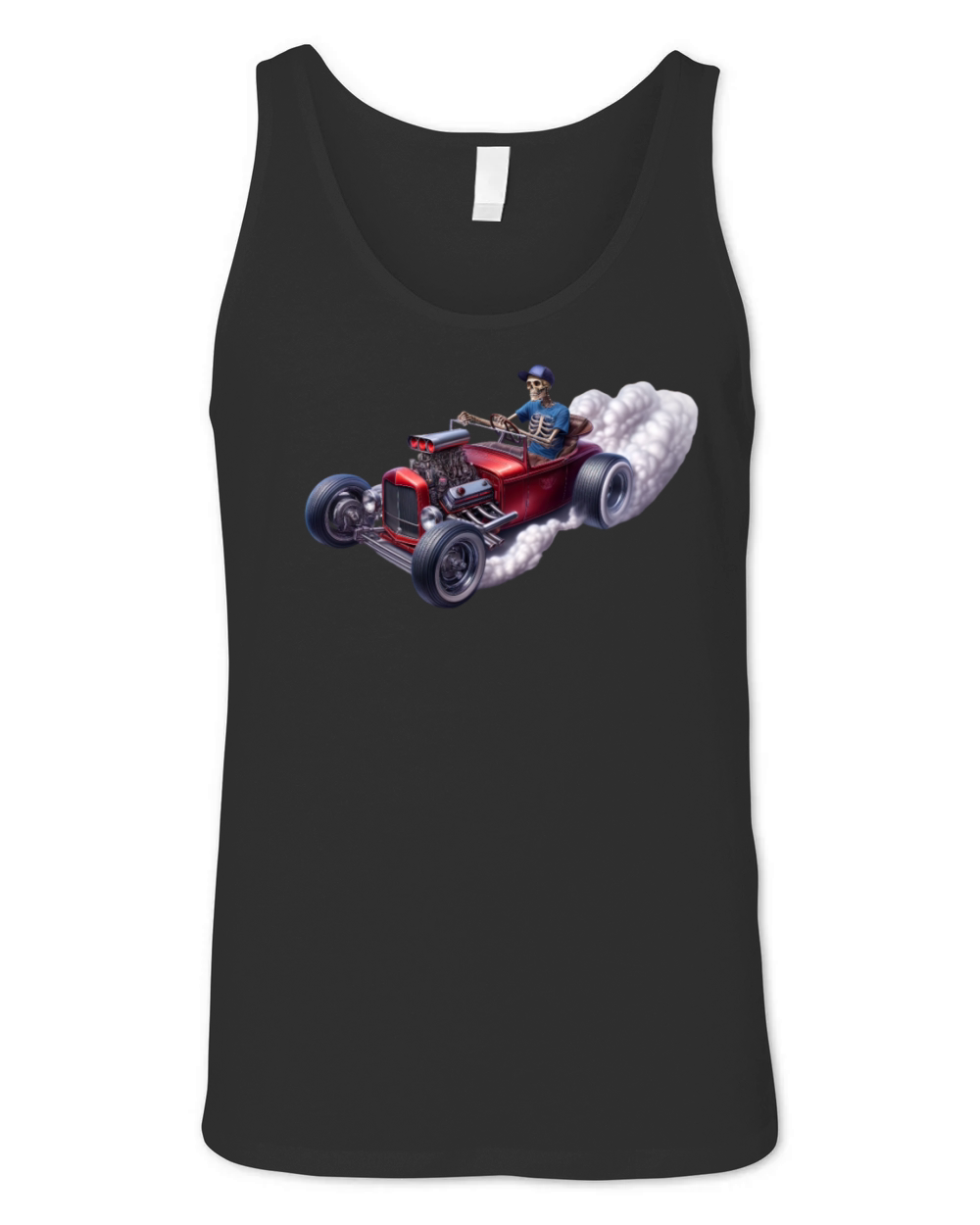 Skeleton Hot Rod Racer Unisex Jersey Tank