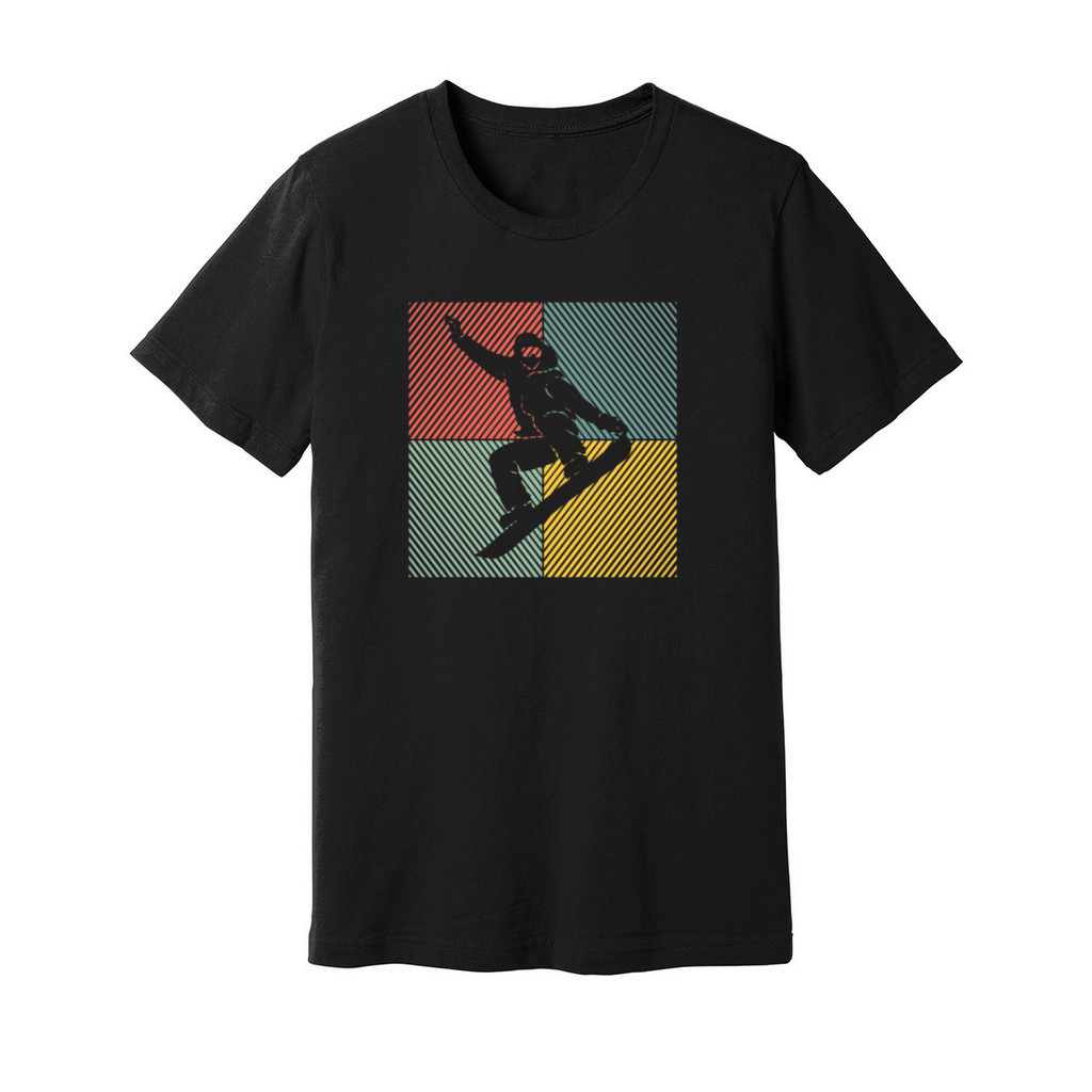 Snowboard Snowboarding Skilift Vintage Snowboarder Unisex Jersey Tee