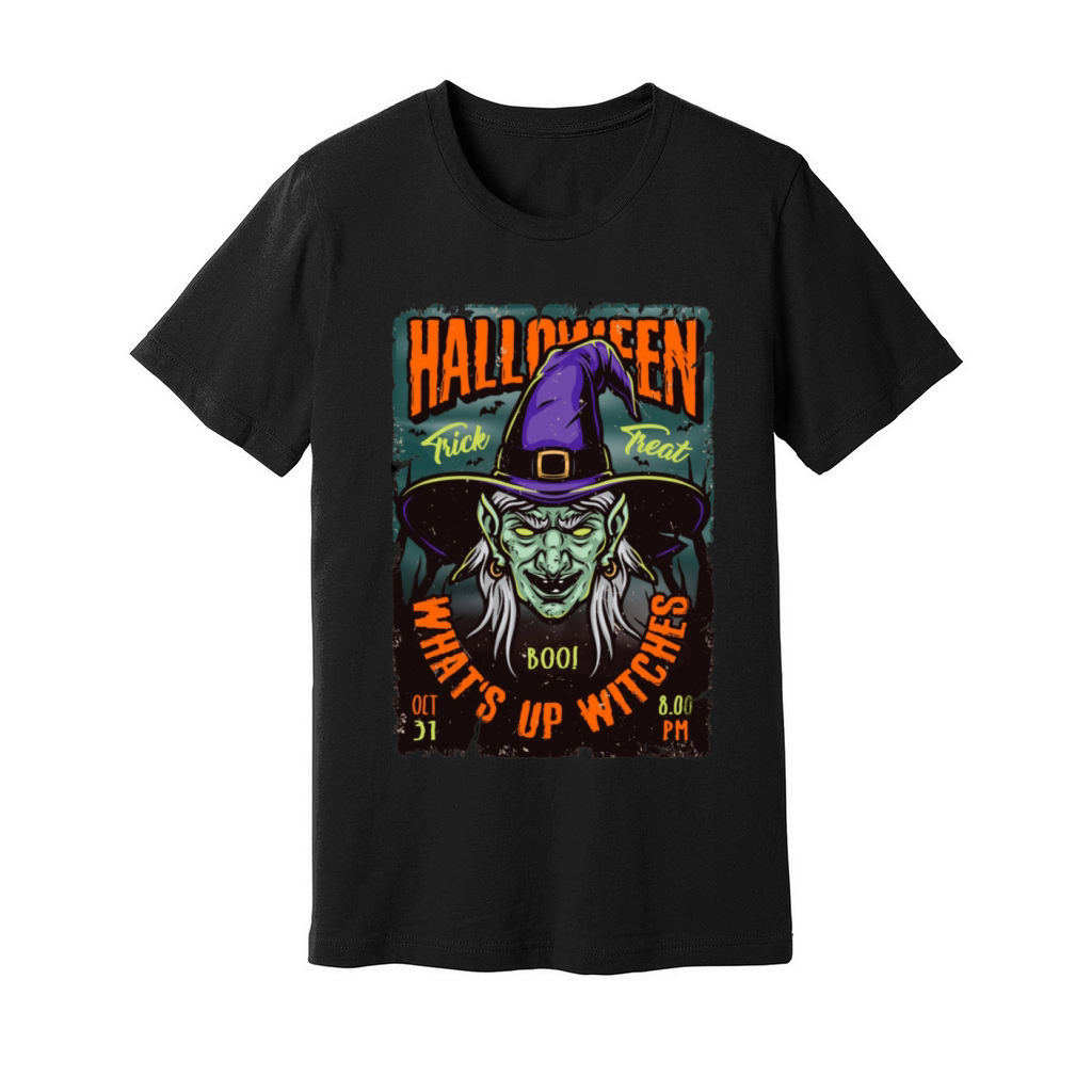 Vintage Halloween Witch Unisex Jersey Tee