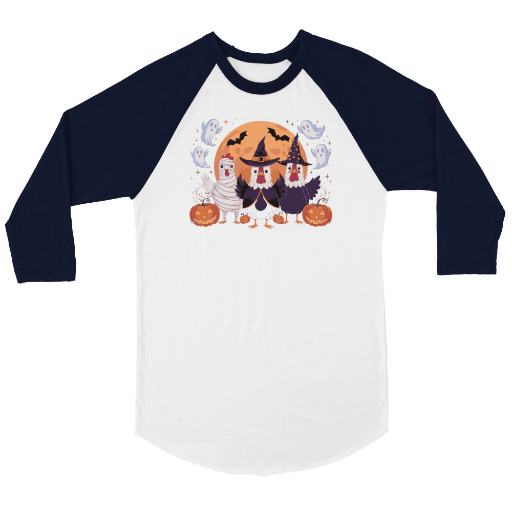 Chick or Treat Fall Halloween Boo Chick Or Treat Unisex ¾ sleeve Raglan T-shirt