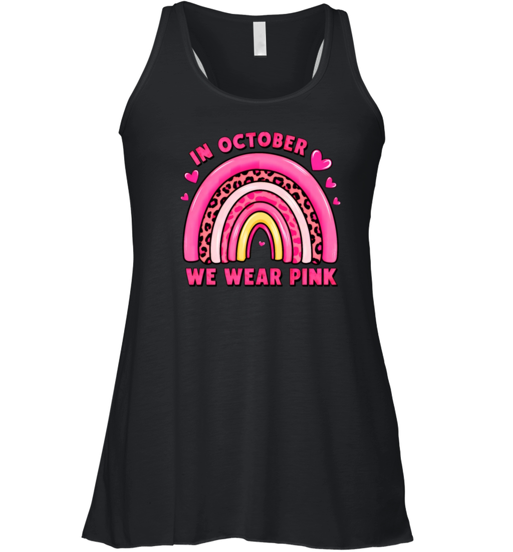 In October We Wear Pink Leopard Women's Flowy Tank Top
