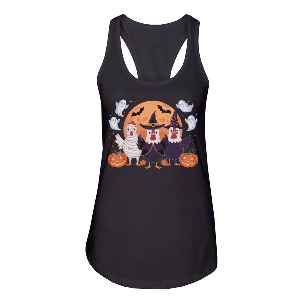 Chick or Treat Fall Halloween Boo Chick Or Treat Women's Racerback Tank