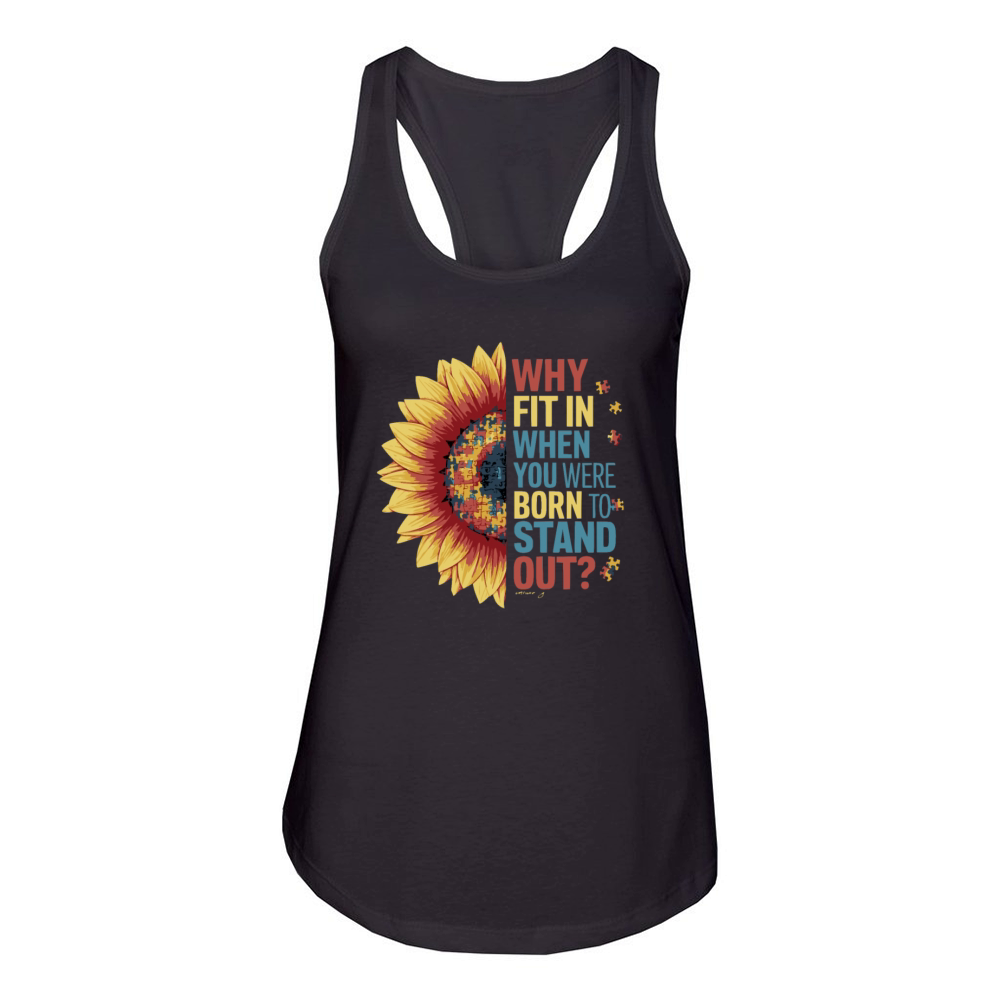 Vibrant Sunflower Puzzle T Shirt Women's Racerback Tank