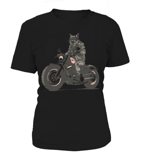 Cat Biker Motorcycle Chopper Cat Vintage Women's T-Shirt