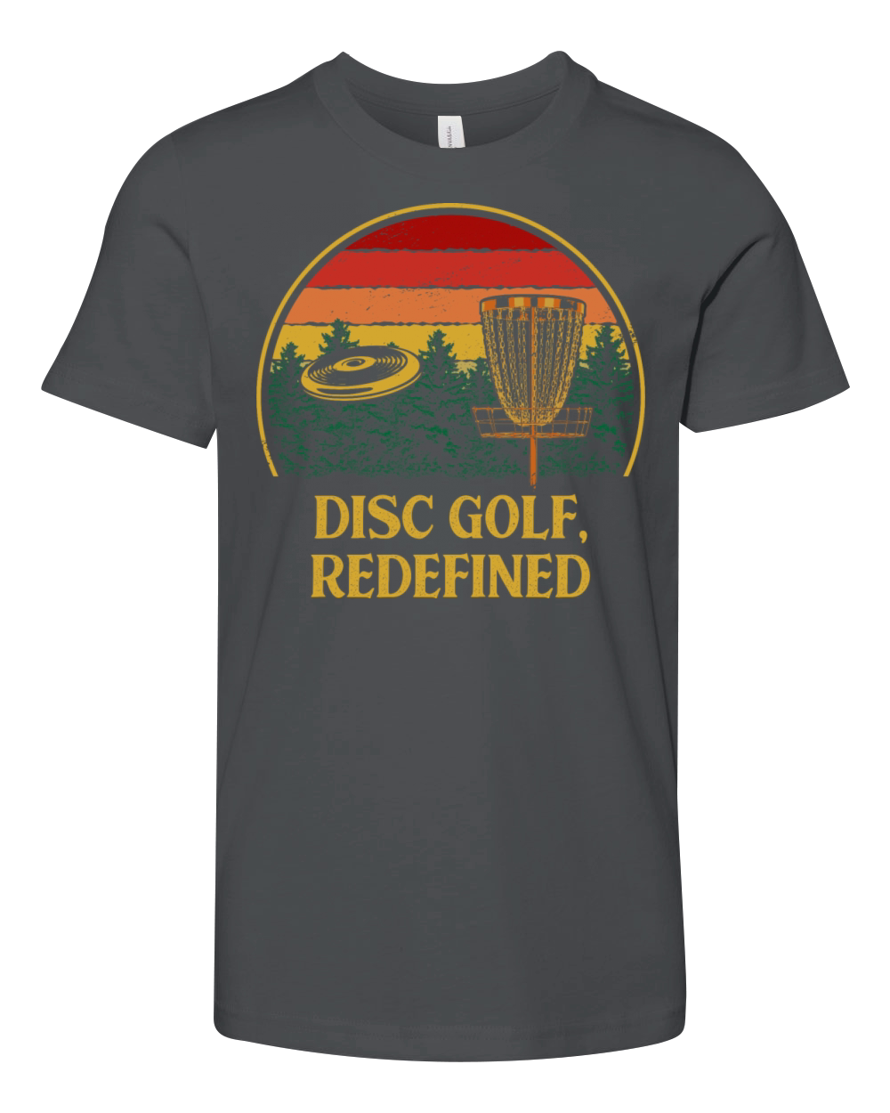 Disc Golf Redefined Motivational Quote Golfer Insp Youth Unisex Jersey Tee
