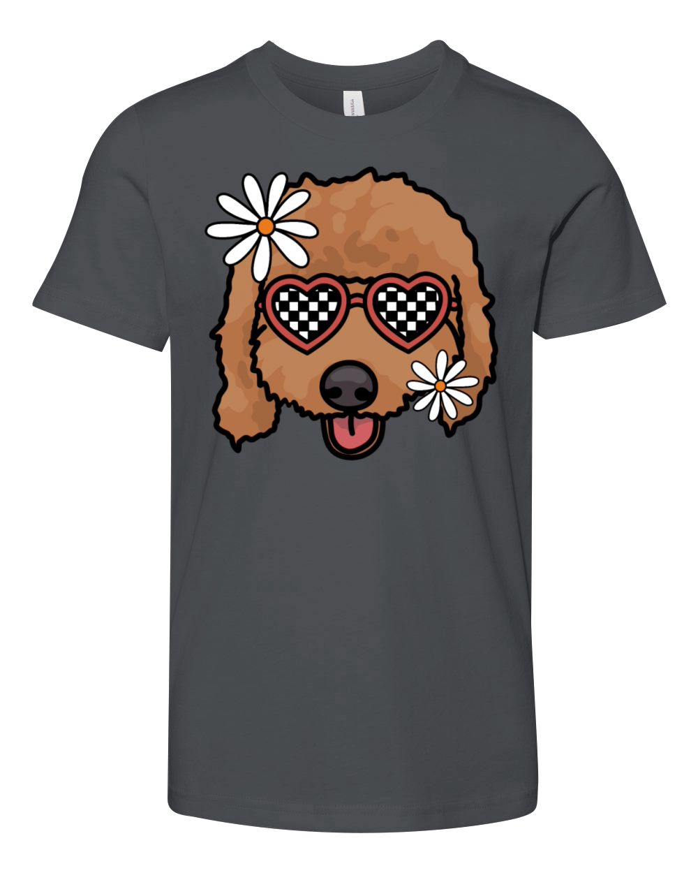 Doodle retro dog Youth Unisex Jersey Tee