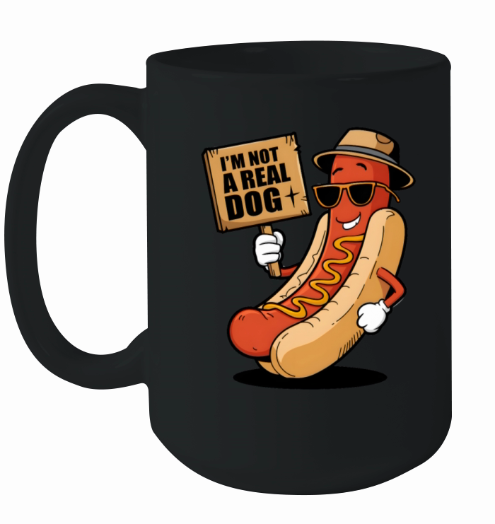 Im Not A Real Dog Hot Dog Ceramic Mug