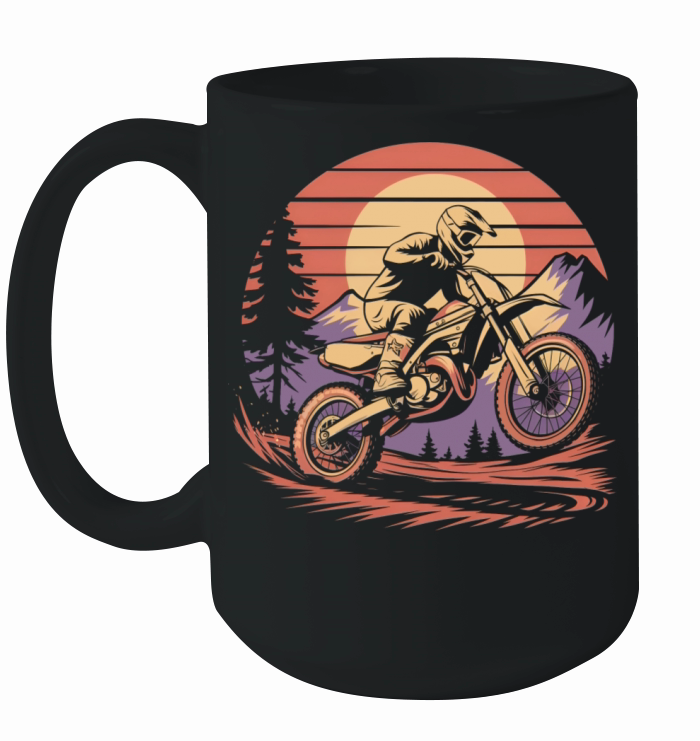 Retro Motorcycles Offroad Motorbike Ceramic Mug