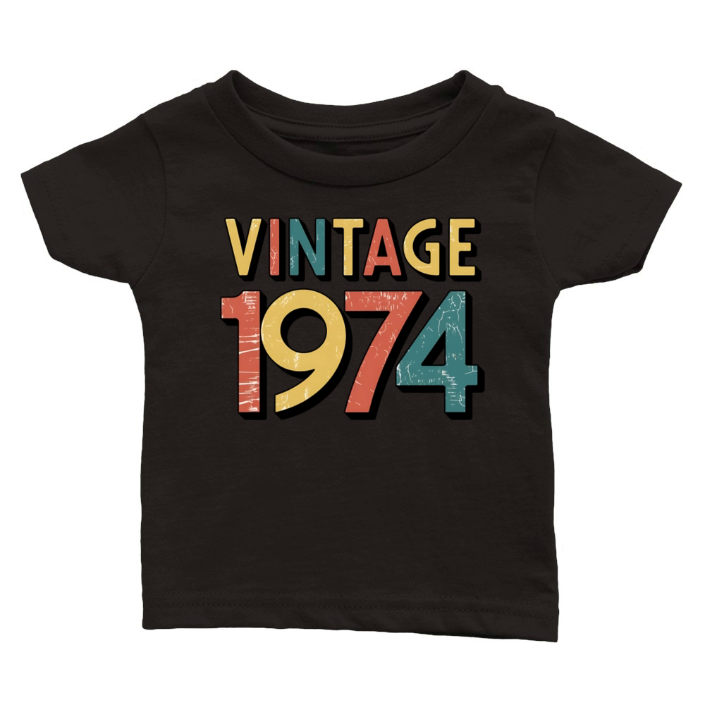 Vintage 1974 Retro 50th Birthday Gift - Classic 19 Classic Baby Crewneck T-shirt