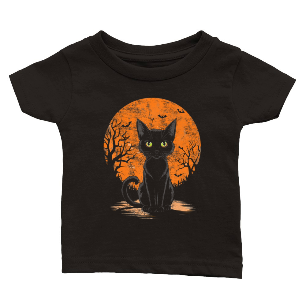 Vintage Scary Halloween Cat Costume Retro Classic Baby Crewneck T-shirt