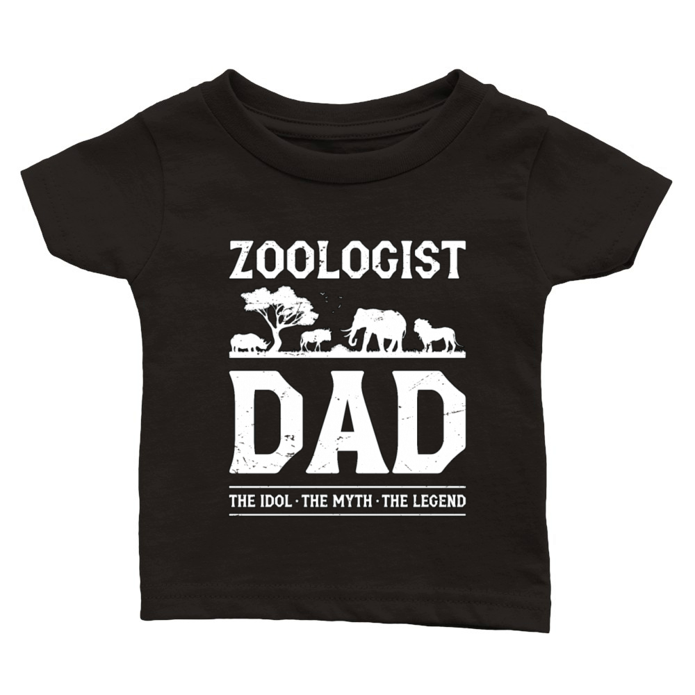 Zoologist Dad The Idol The Myth Animal Scientist Classic Baby Crewneck T-shirt
