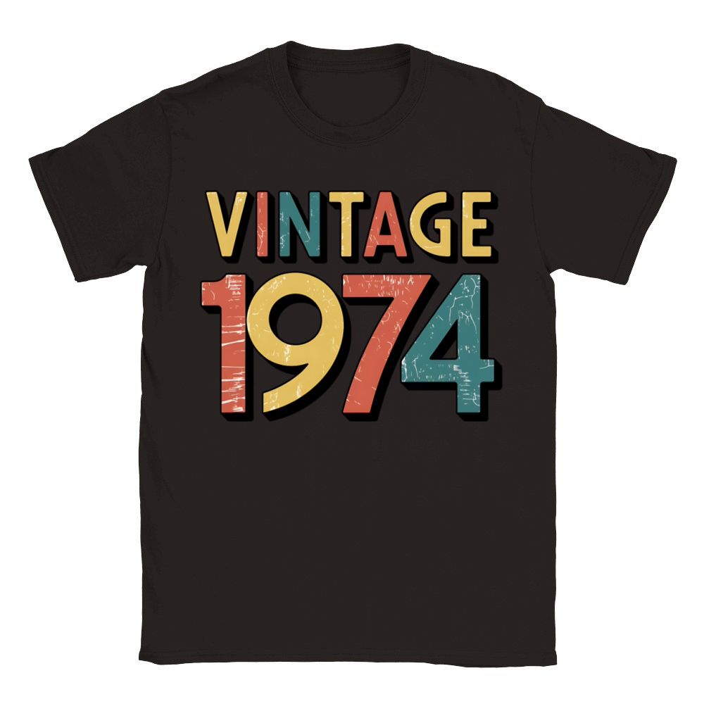 Vintage 1974 Retro 50th Birthday Gift - Classic 19 Classic Kids Crewneck T-shirt