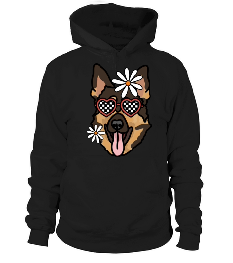 German Shepherd retro dog Hoodie Unisex