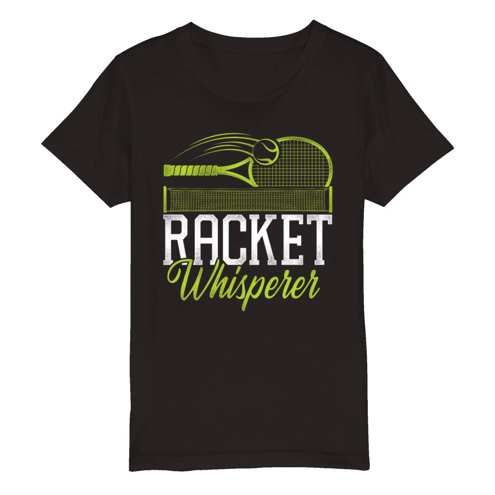 Funny Tennis Player Racket Pun Organic Kids Crewneck T-shirt