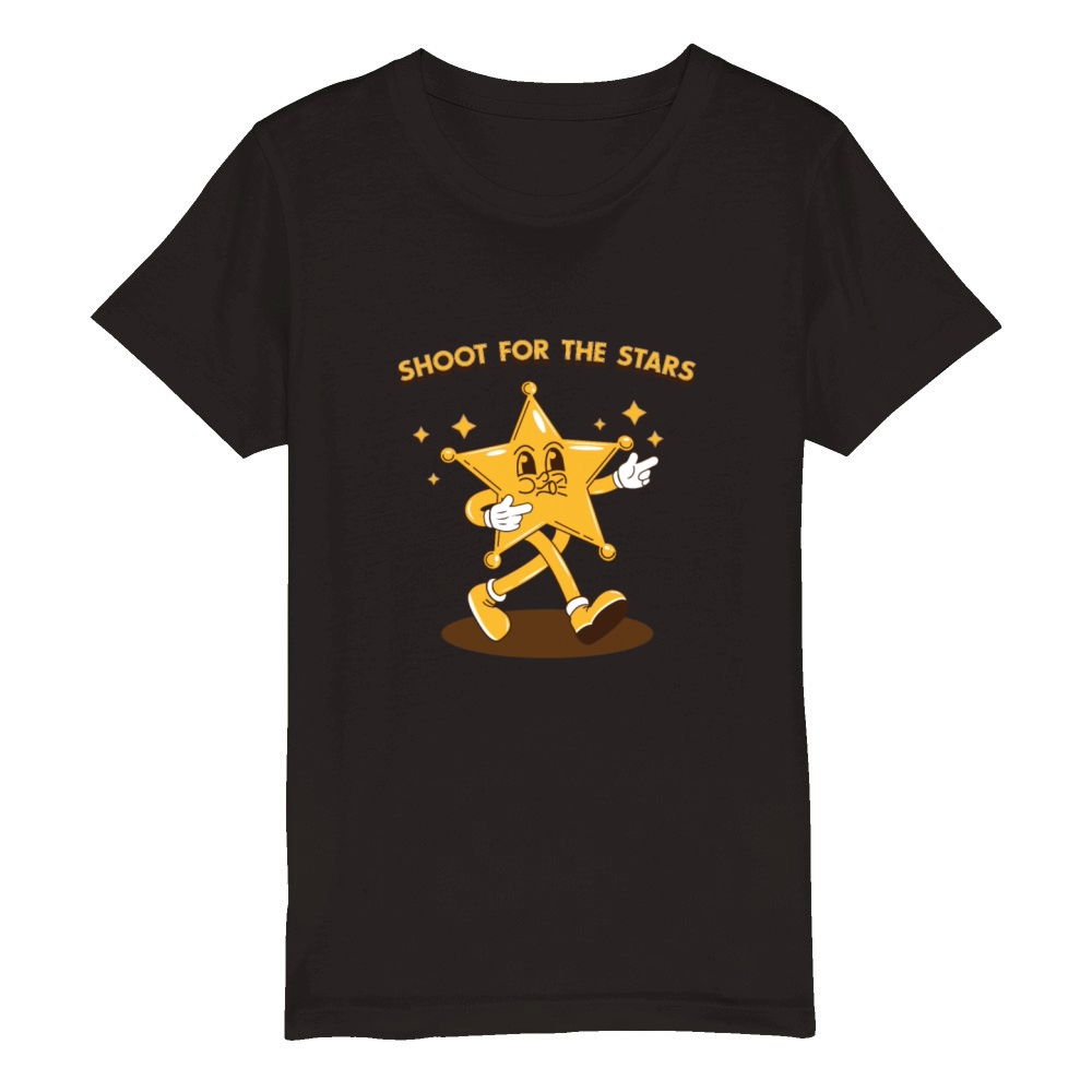 Shoot For The Stars - Humor Organic Kids Crewneck T-shirt