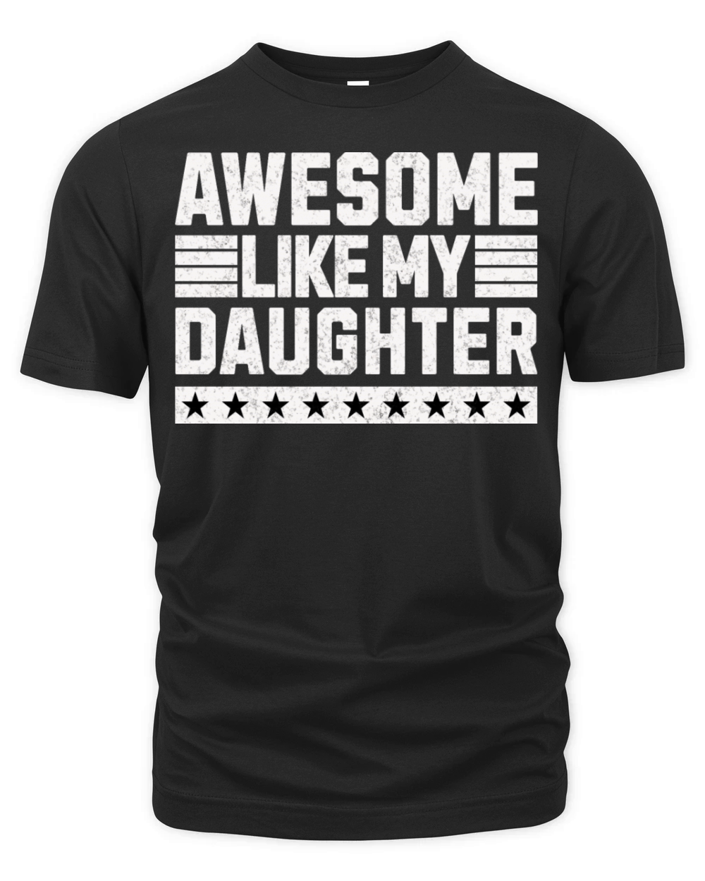 AWESOME LIKE MY DAUGHTER WHITE Organic Unisex T-shirt