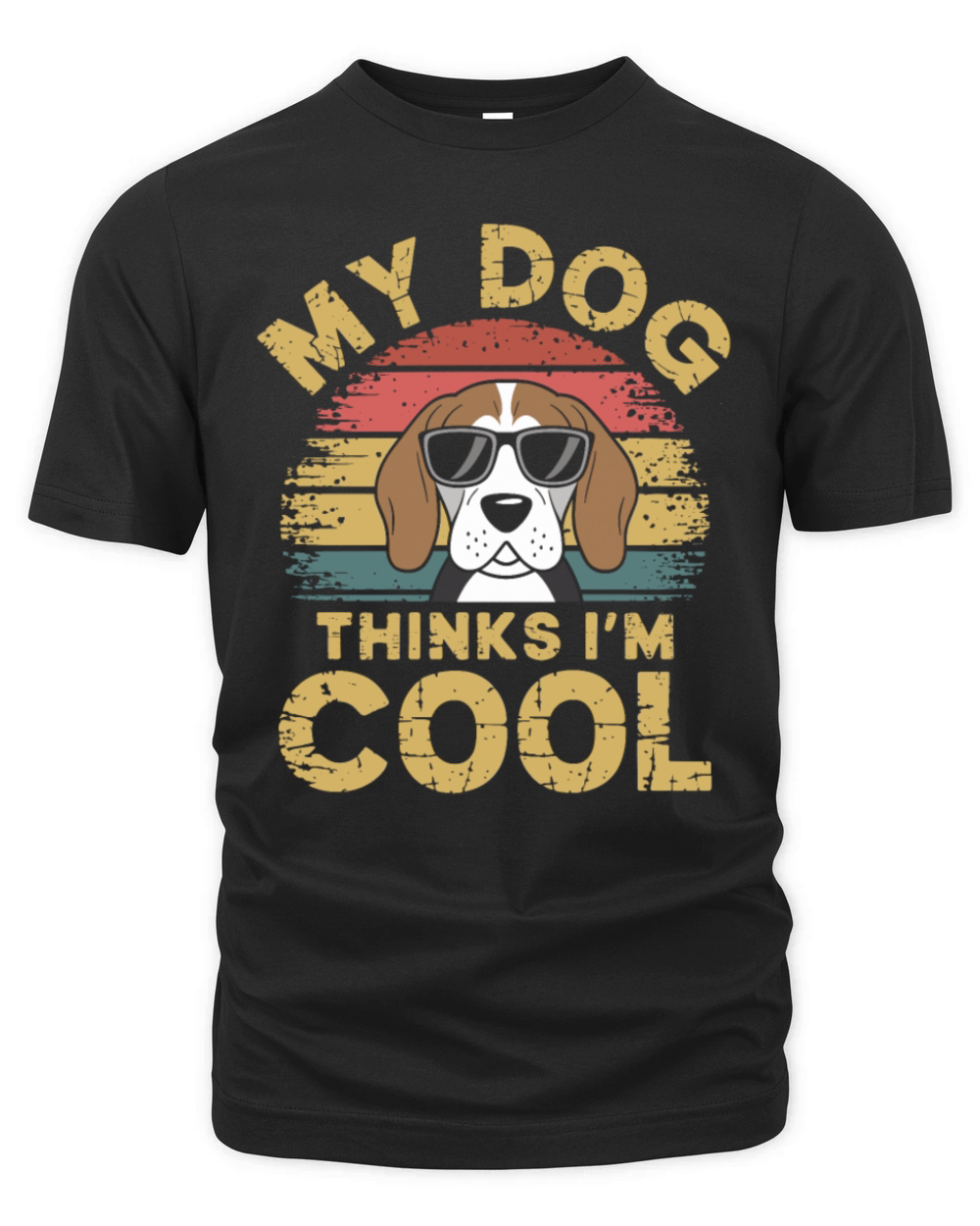 Beagle My Dog Thinks Im Cool Organic Unisex T-shirt