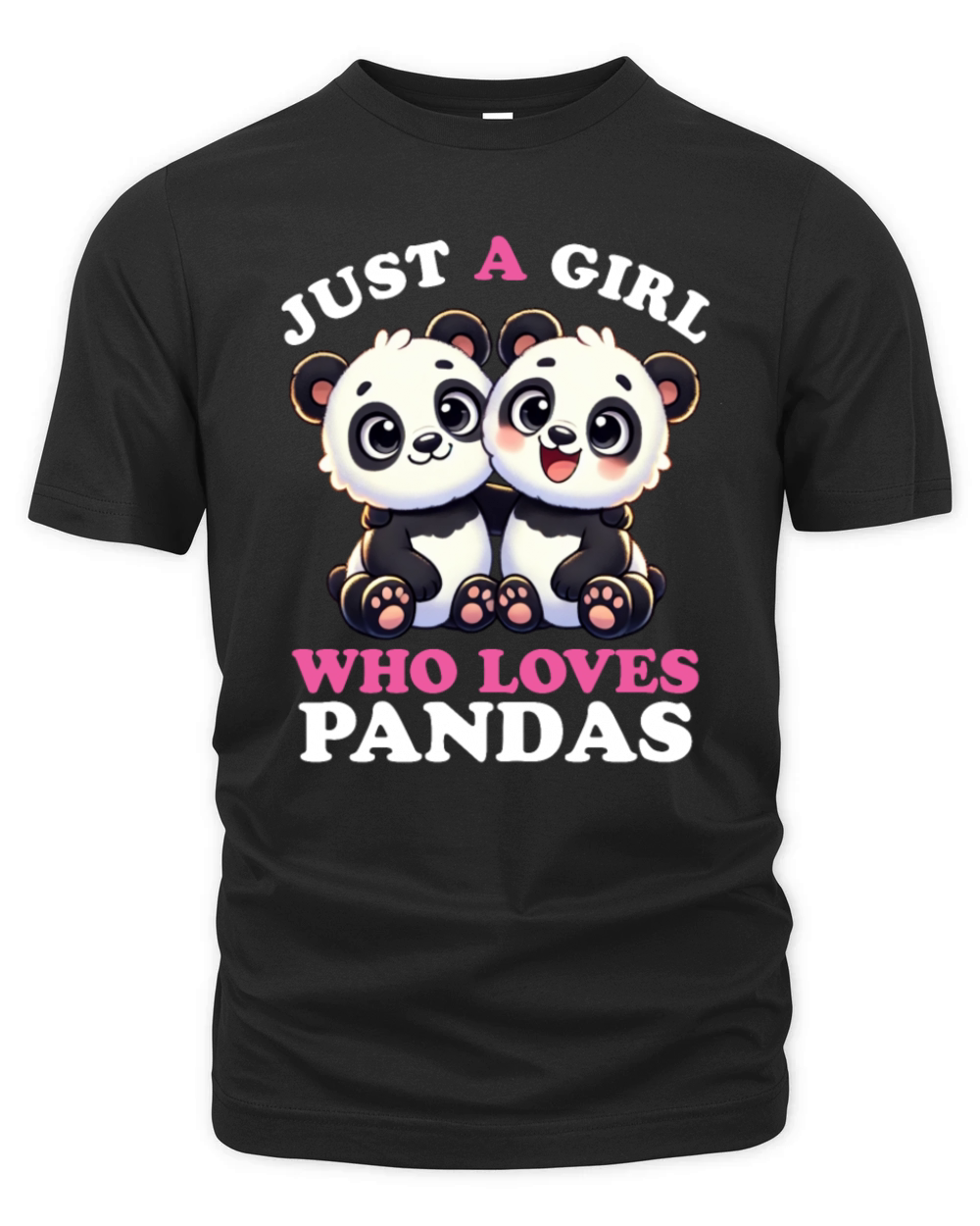 Just a Girl who Loves Pandas Women Panda Bear Organic Unisex T-shirt