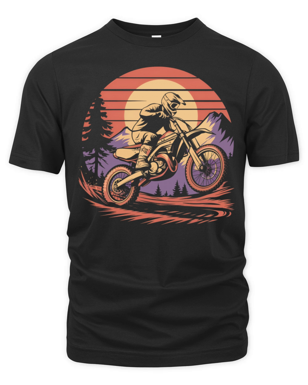 Retro Motorcycles Offroad Motorbike Organic Unisex T-shirt