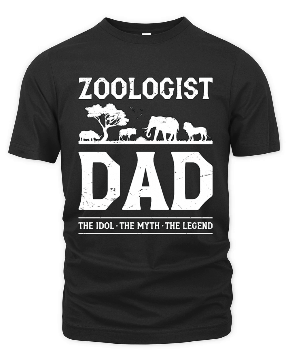 Zoologist Dad The Idol The Myth Animal Scientist Organic Unisex T-shirt