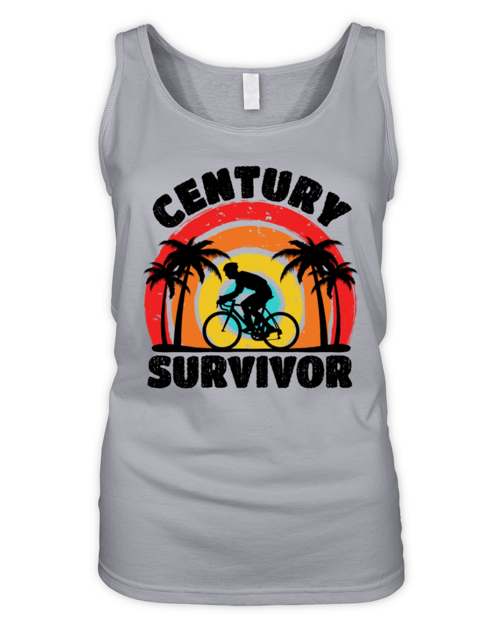 Century Survivor 100 Mile Bicycle Road Cycling Organic Women's Tank Top