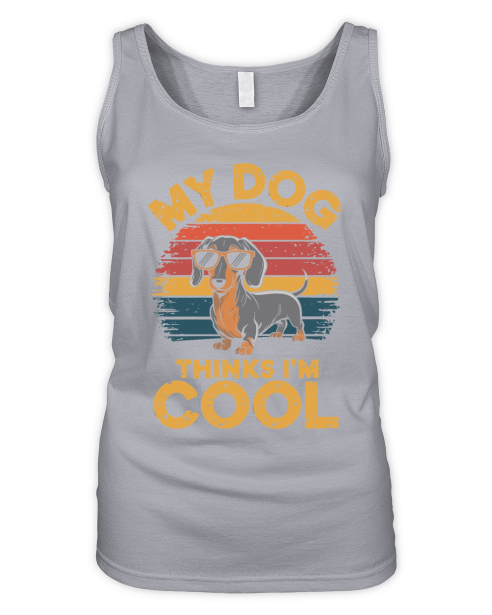 Dachshund My Dog Thinks Im Cool Organic Women's Tank Top