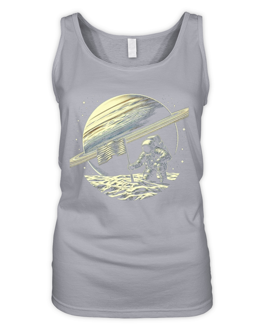 Retro Astronaut on Planet Space Adventure 6 Organic Women's Tank Top