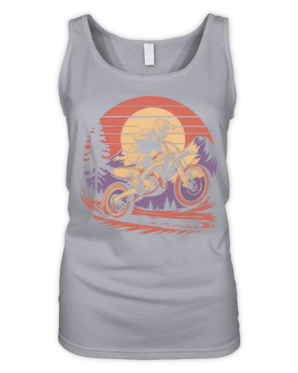 Retro Motorcycles Offroad Motorbike Organic Women's Tank Top