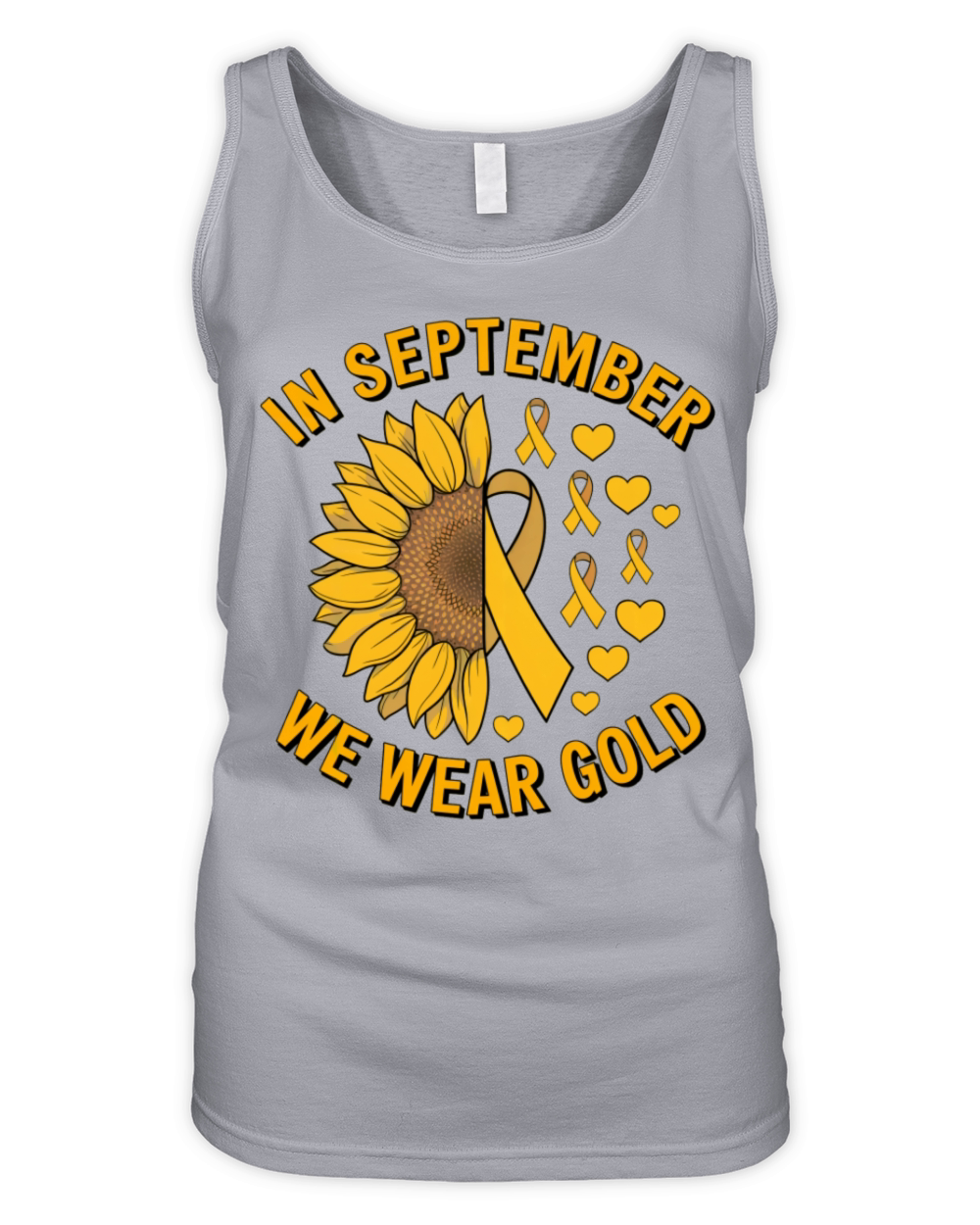 September We Wear Gold Childhood Cancer Awareness Organic Women's Tank Top