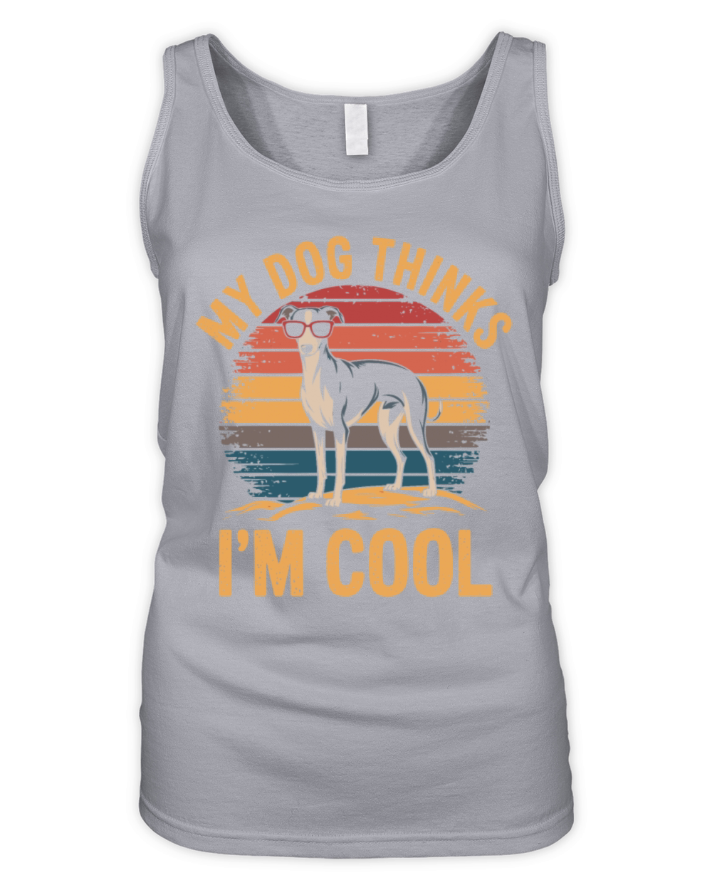 Whippet Dog My Dog Thinks Im Cool Organic Women's Tank Top