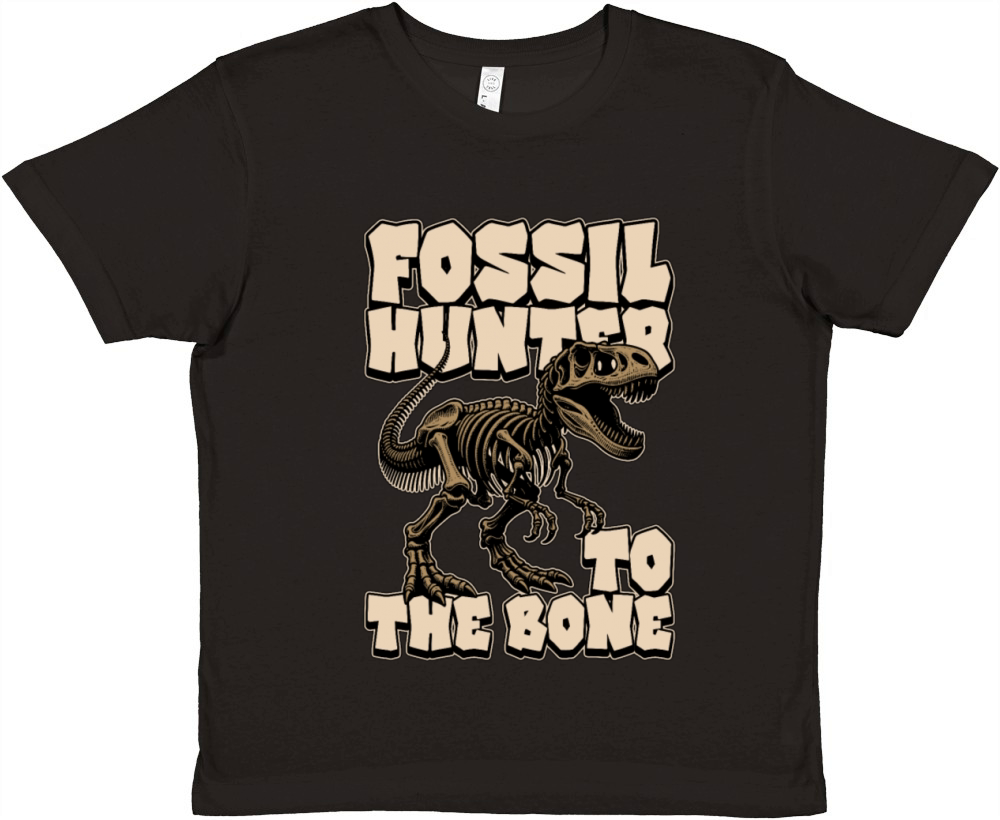 Fossil Hunter To The Bone Loves Fossil Collecting Premium Kids Crewneck T-shirt