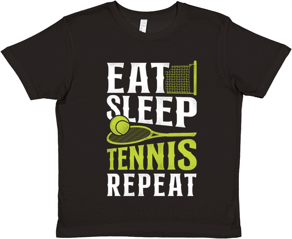 Funny Tennis Player Racket Eat Premium Kids Crewneck T-shirt