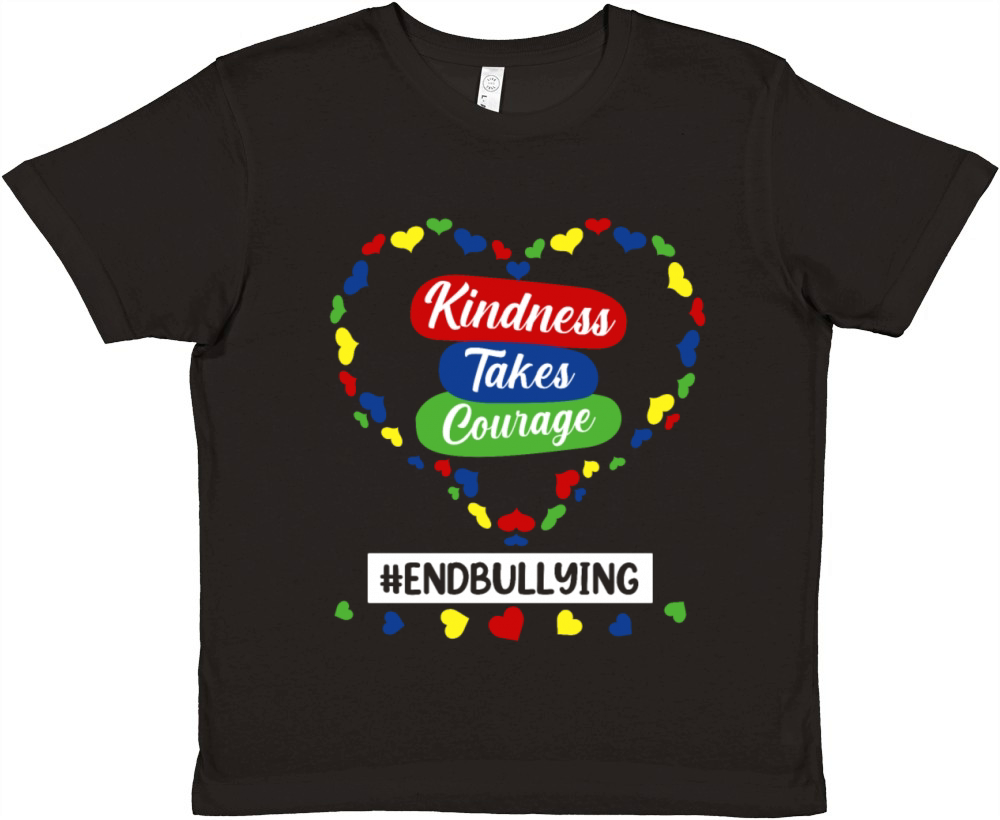 Unity Day Anti-bullying Kindness Takes Courage Premium Kids Crewneck T-shirt