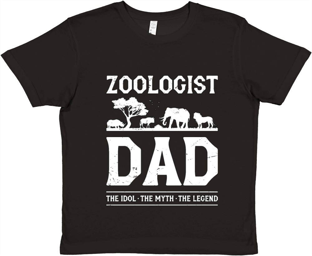 Zoologist Dad The Idol The Myth Animal Scientist Premium Kids Crewneck T-shirt