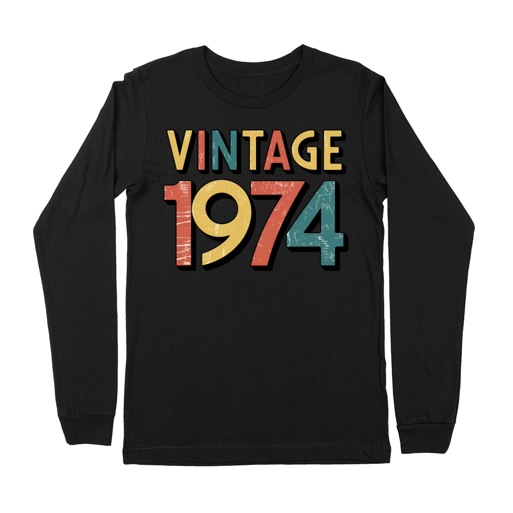 Vintage 1974 Retro 50th Birthday Gift - Classic 19 Premium Long Sleeve