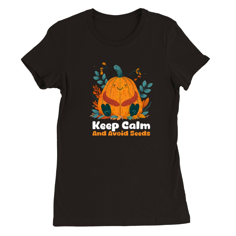 Dont Eat Pumpkin Seeds Keep Calm And Avoid Seeds Premium Womens Crewneck T-shirt
