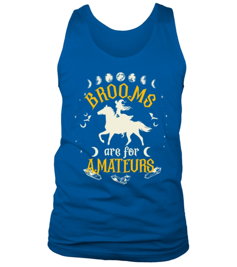 Brooms Are For Amateurs Halloween Horse Riding Tank Top Unisex