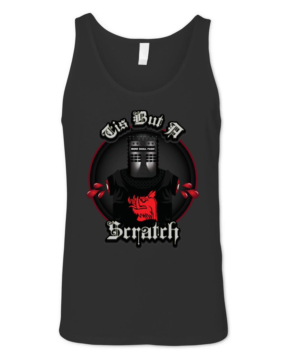 None Shall Pass - Tis But A Scratch Unisex Jersey Tank